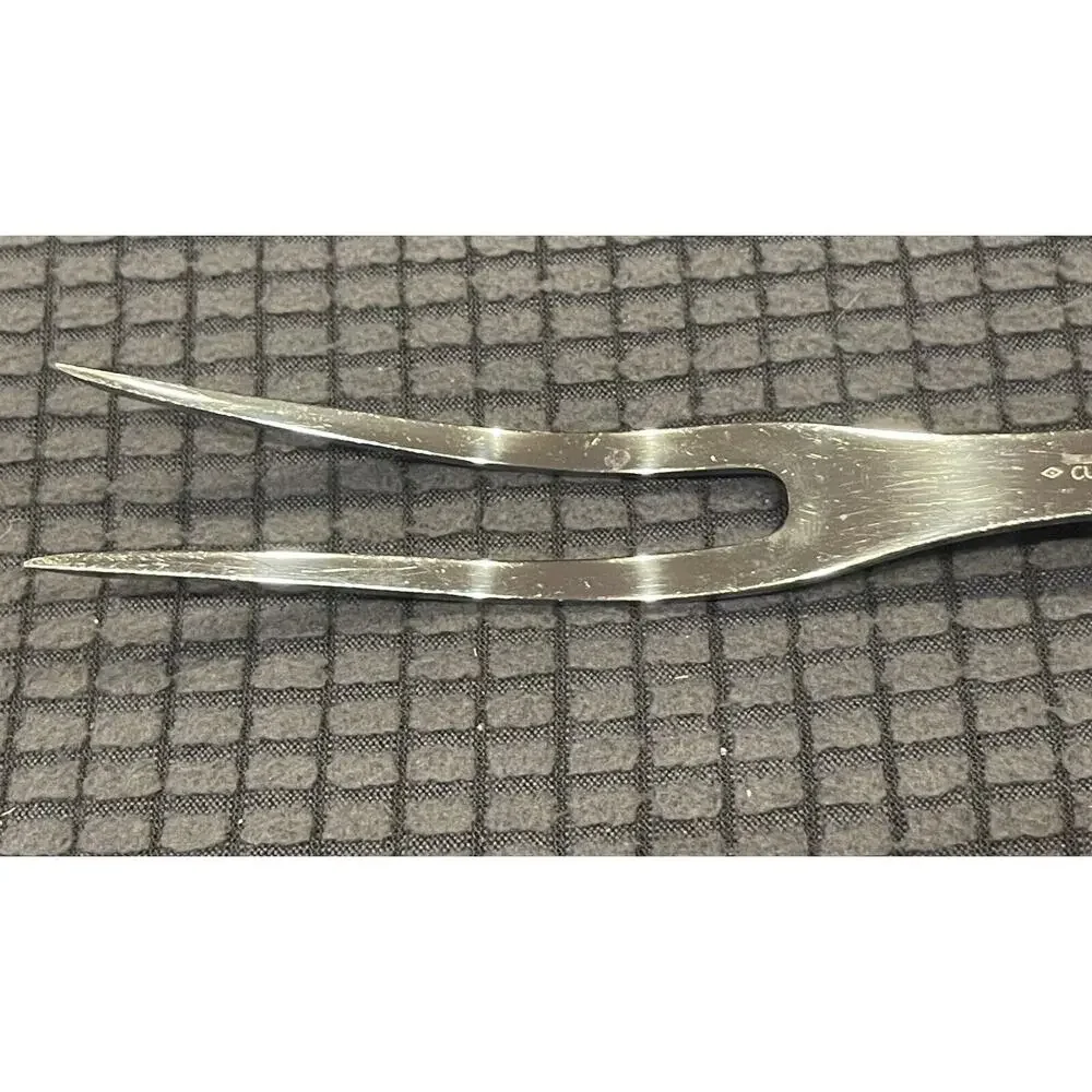 Cutco Carving Fork #1727 KM Stainless Classic Brown Handle USA